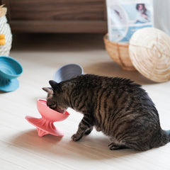Spinner Bowl – Platinum Silicone Cat and Small Dog Feeder with Ergonomic Design (MADE IN KOREA)