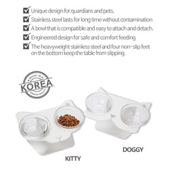 Premium KOREAN MADE Elevated Feeder for Small Dogs (DOGGY) – Ergonomic and Stylish Solution Pets